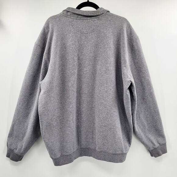 Nordstrom Gray Quarter-Zip Pullover Sweatshirt Long-sleeve Men's Size XXL - Picture 3 of 7